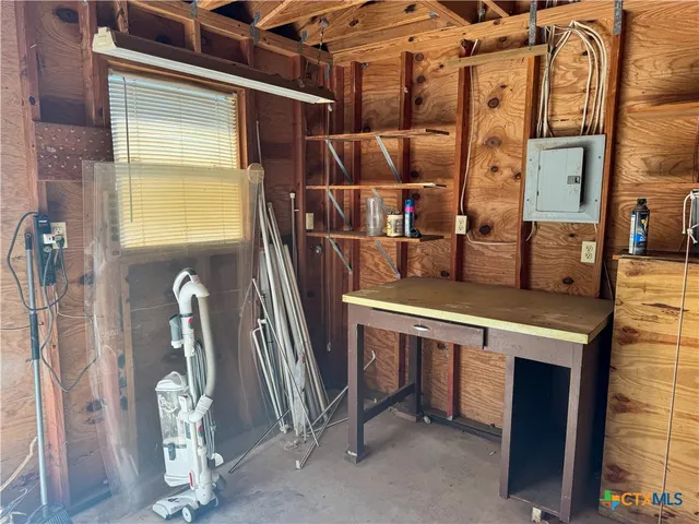 a view of storage and utility room