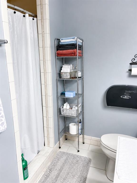 490 Water Road Ocala, FL 34472 - Photo 10 of 12 a bathroom with a toilet a sink and a shower curtain