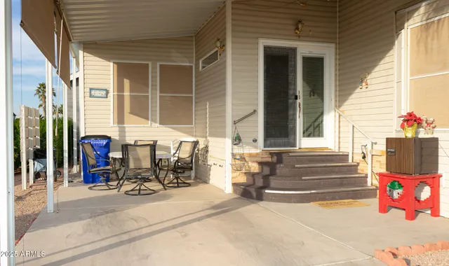 a view of outdoor space with seating area