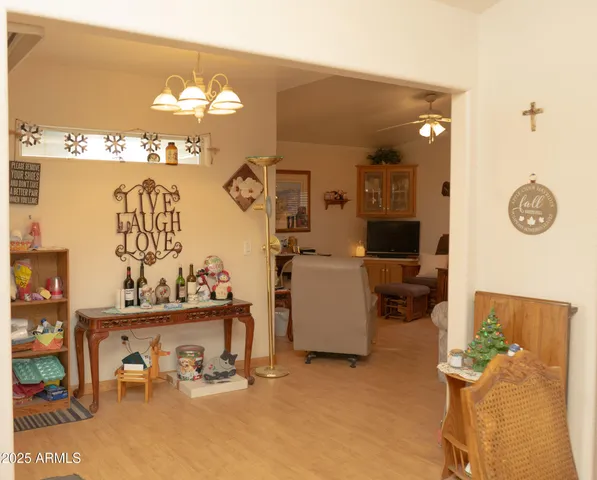 a view of a building with a potted plant