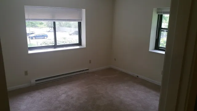 an empty room with a window