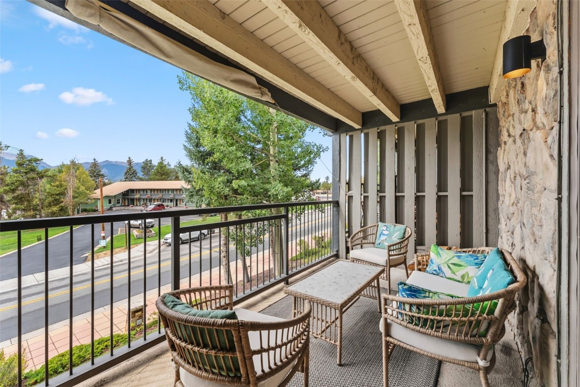 112 La Bonte Street, Unit 202 Dillon, CO 80435 - Photo 11 of 32 a view of a chair in the balcony