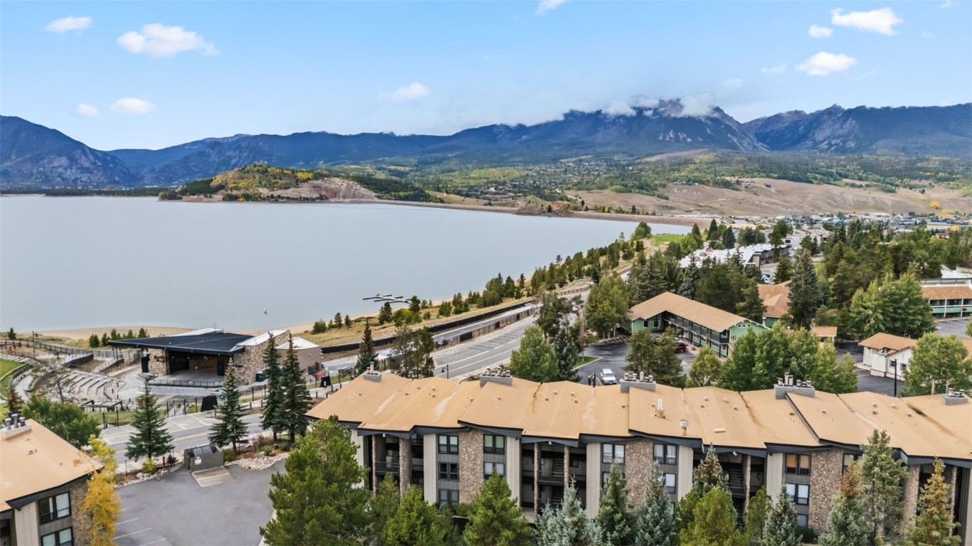 112 La Bonte Street, Unit 202 Dillon, CO 80435 - Photo 32 of 32 aerial view of a house with a lake view
