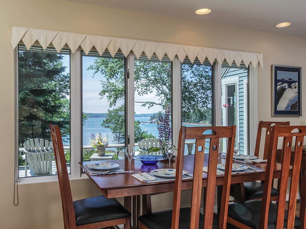 383 Harrington Road Pemaquid, ME 04558 - Photo 15 of 35 Dining area in kitchen with views of...