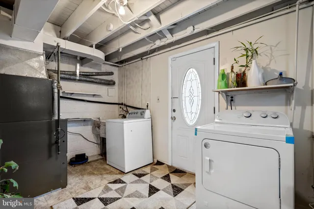 a view of storage and utility room