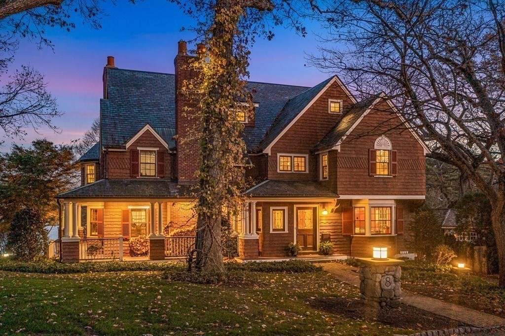 a front view of a house