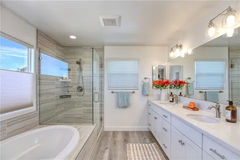 a view of a yard with furniture