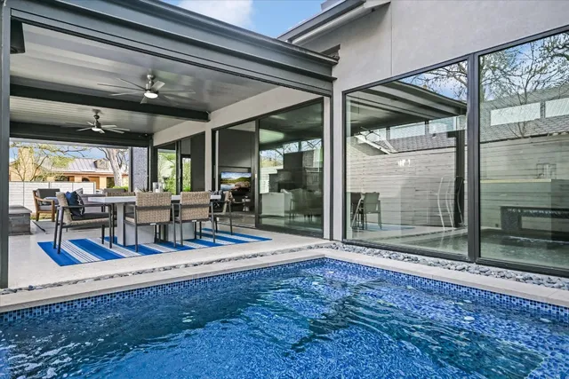 a view of a door of the house