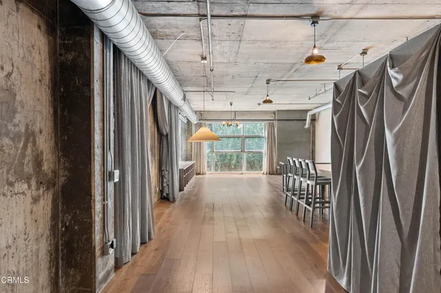 a view of entryway with wooden floor