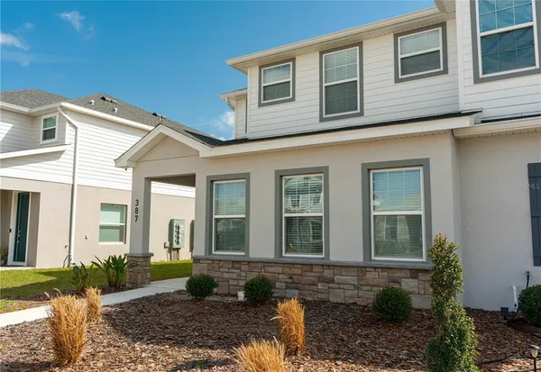 a front view of a house