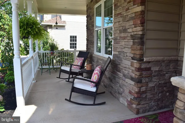 a building outdoor space with patio furniture