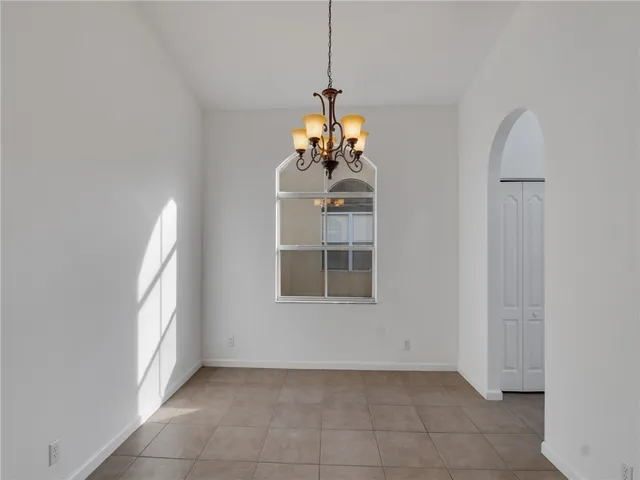 a view of a livingroom with a chandelier