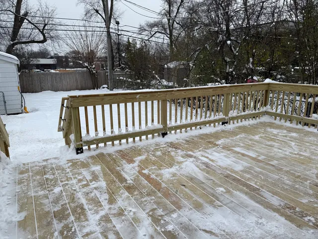 a view of a roof deck