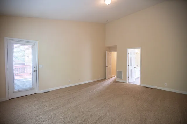 a bathroom with a bathtub and shower