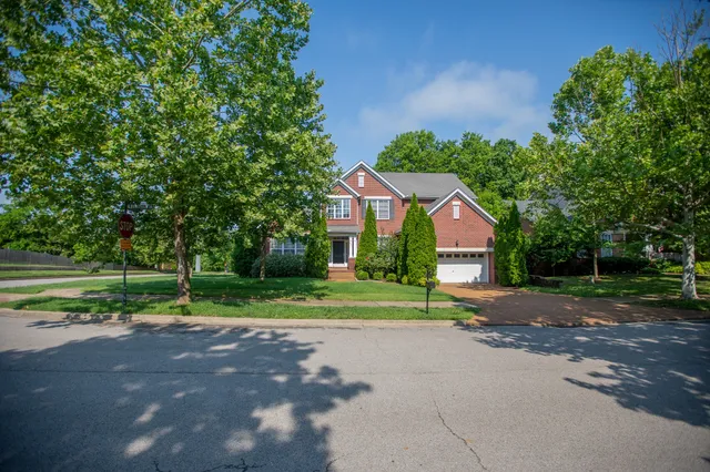 a view of backyard with green space