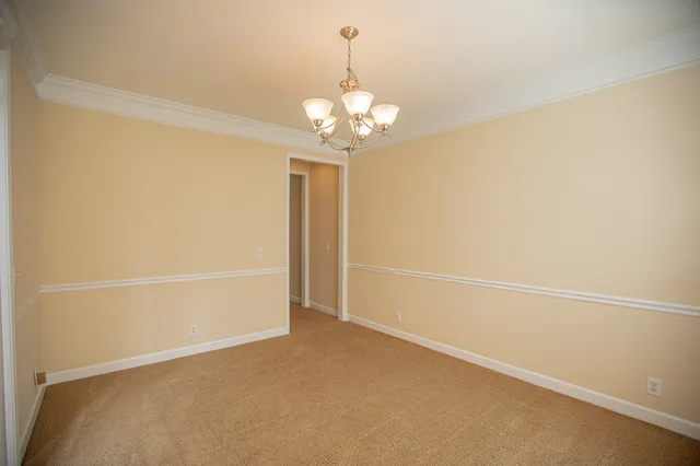 a view of a room with an empty space