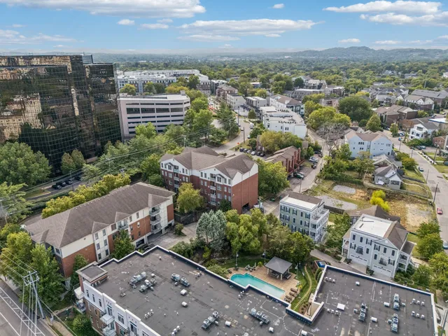 an aerial view of multiple house