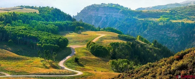 a view of an outdoor space and mountain view