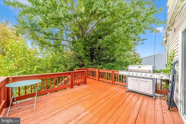 a view of wooden deck
