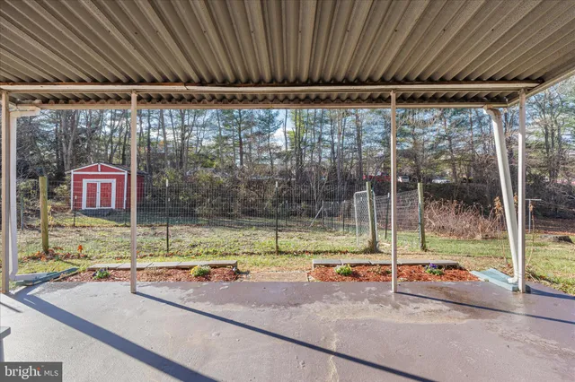a view of a backyard with a small space
