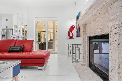 a outdoor living space with furniture and a potted plant