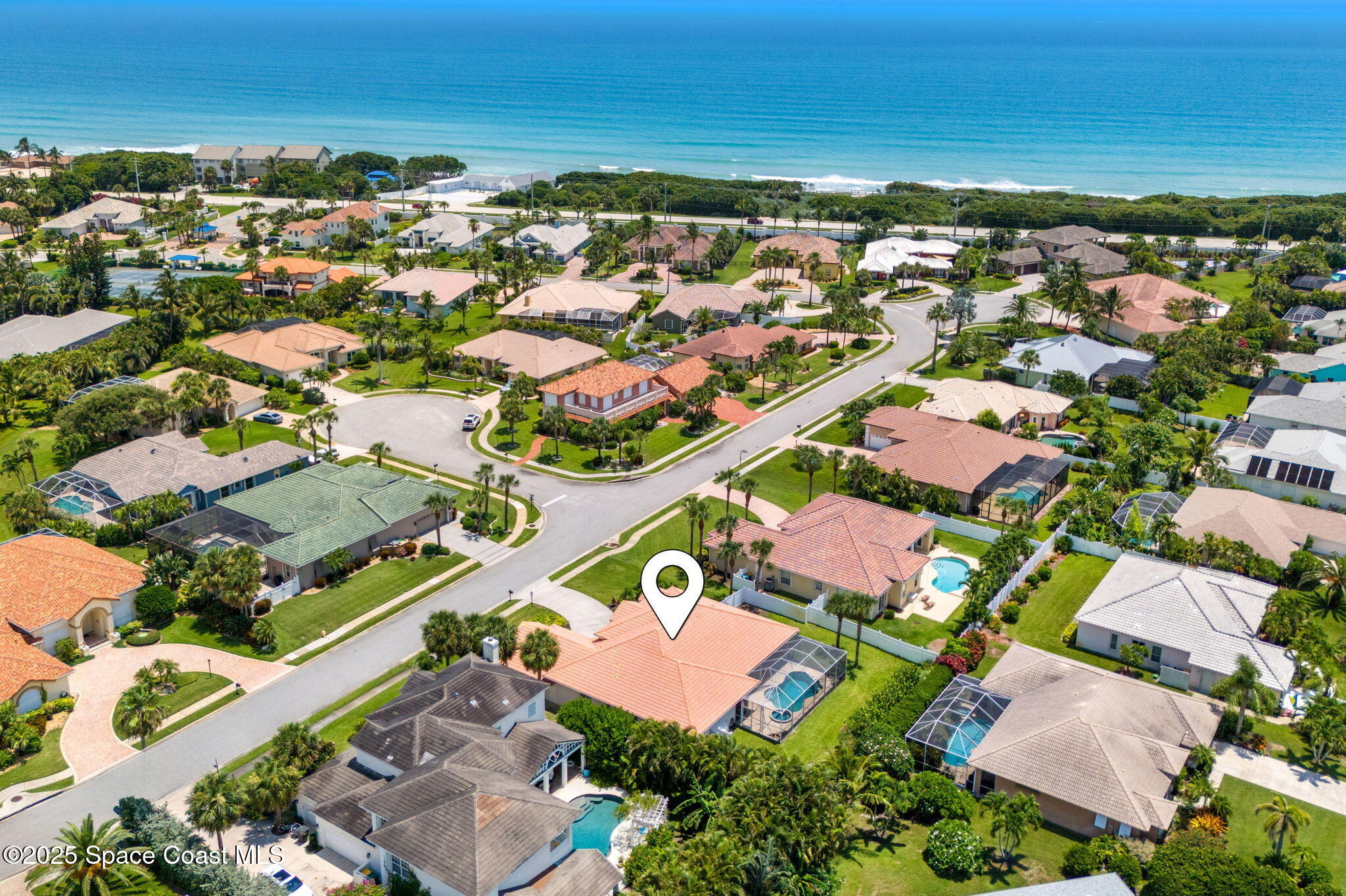 227 Loggerhead Drive Melbourne Beach, FL 32951 - Photo 48 of 52 an aerial view of residential houses with outdoor space