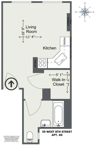 $3,600 | 59 West 8th Street, Unit 4D | Greenwich Village