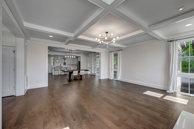 a view of livingroom with hardwood floor and ceiling fan