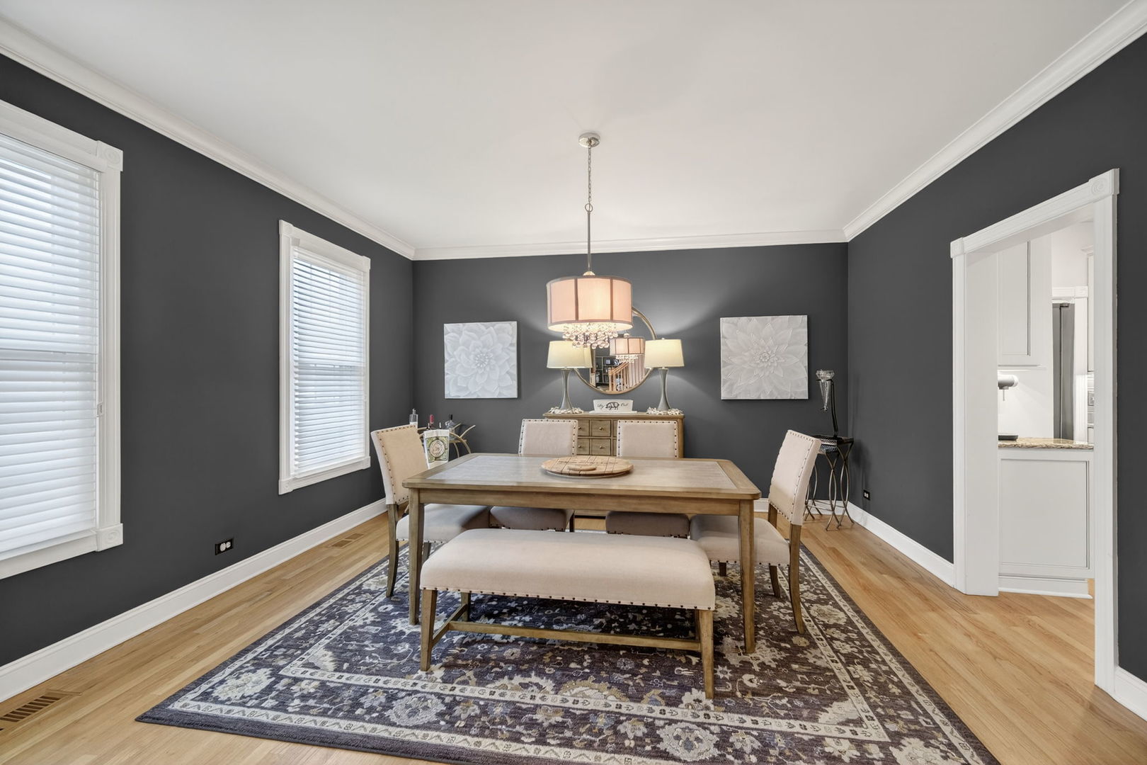 5304 Rita Avenue Crystal Lake, IL 60014 - Photo 11 of 59 a view of a dining room with furniture window and wooden floor
