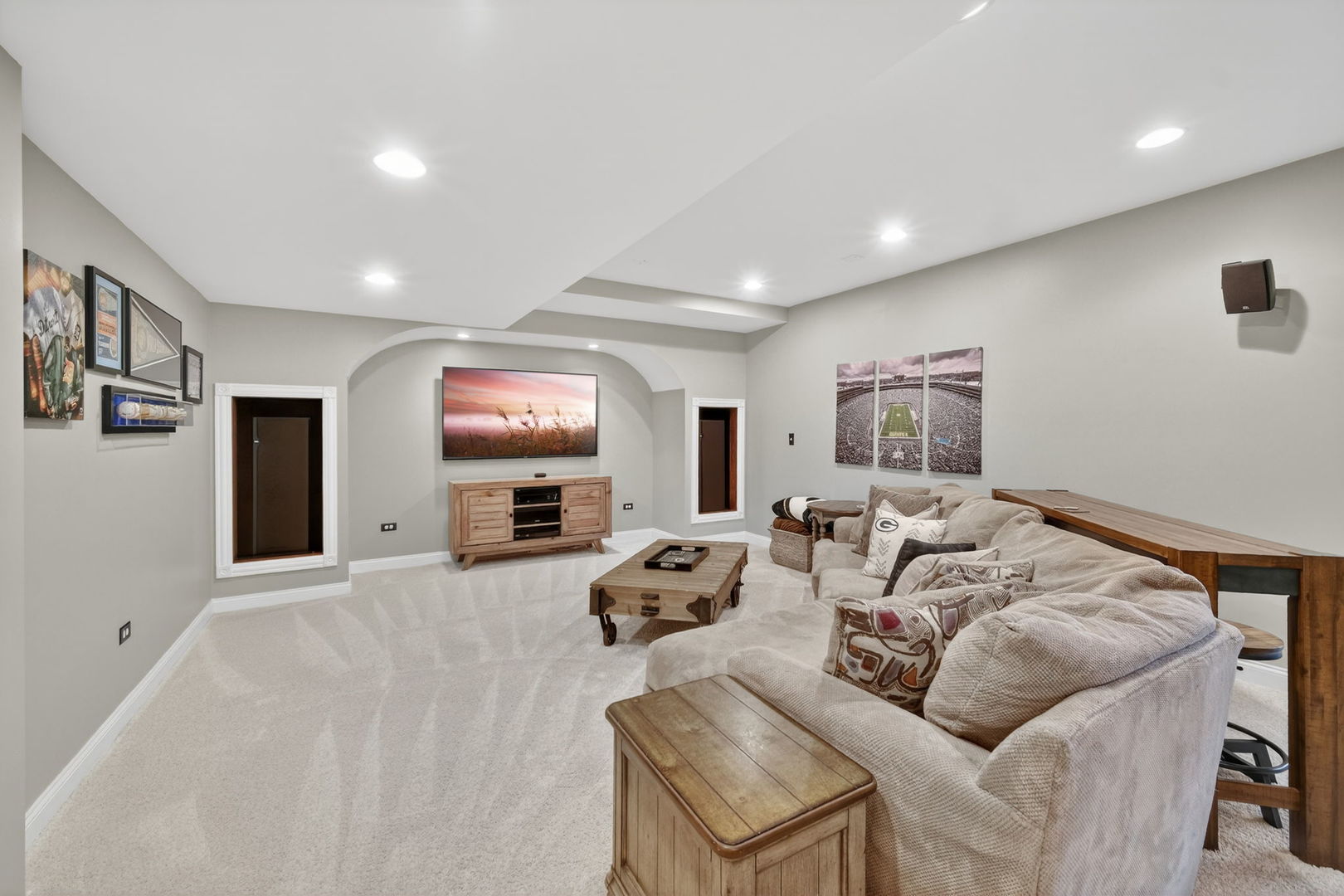 5304 Rita Avenue Crystal Lake, IL 60014 - Photo 42 of 59 a living room with furniture and a flat screen tv