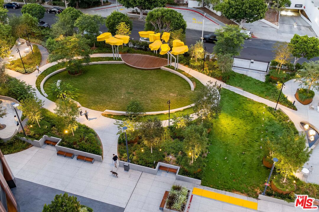 11750 Wilshire Boulevard, Unit 2404 Los Angeles, CA 90025 - Photo 18 of 38 an aerial view of a house with swimming pool yard and outdoor seating