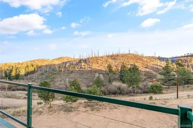 a view of a terrace with seating space