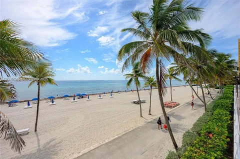 a view of a building with a terrace