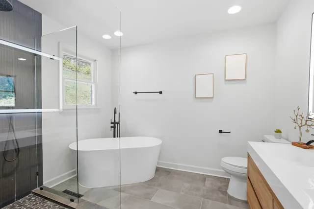 a bedroom with a bed and a closet