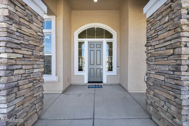 a view of front door of house