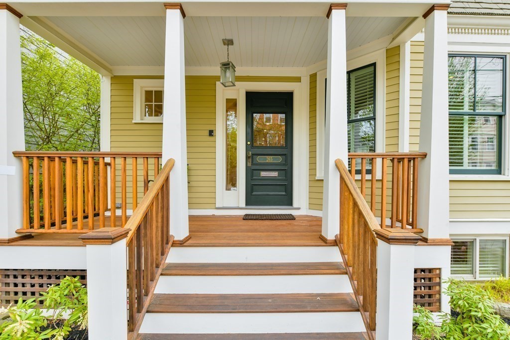 265 Upland Road Cambridge, MA 02140 - Photo 34 of 39 a front view of a house with a porch