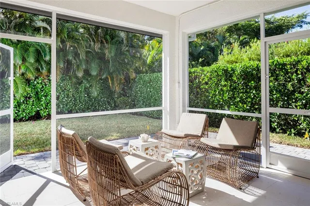 a view of an outdoor seating area