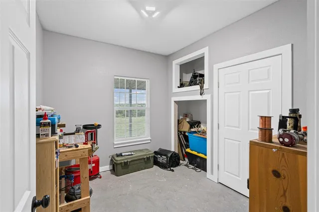 a room with storage and utility