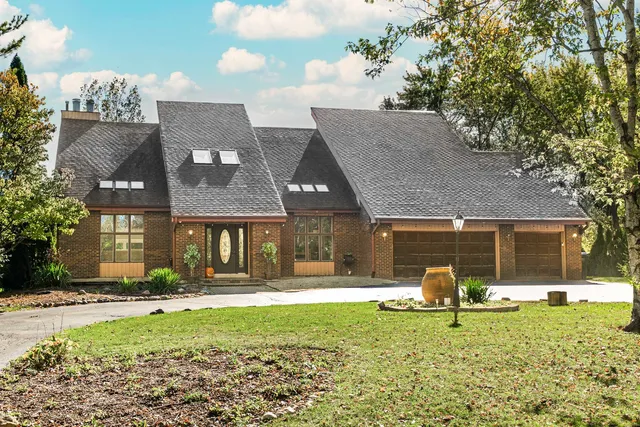 a front view of a house