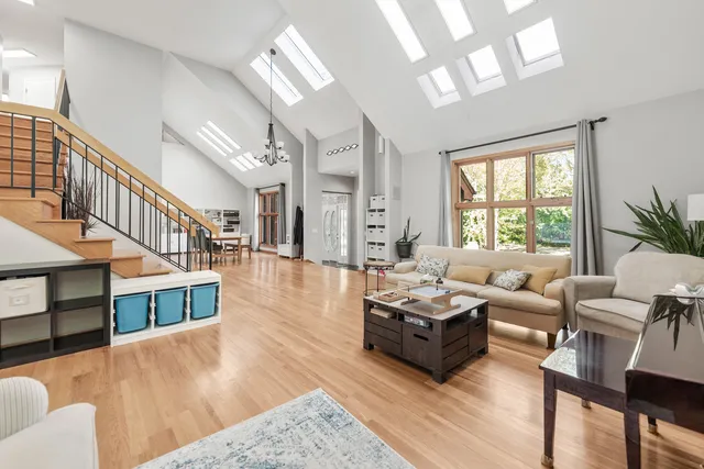 a view of livingroom with furniture and wooden floor