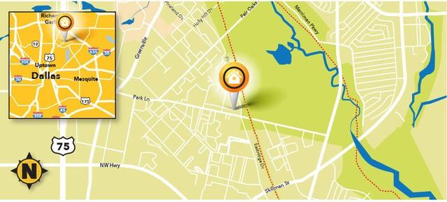 8601 Park Lane, Unit 414 Dallas, TX 75231 - Photo 19 of 23 a bathroom with a sink and a shower curtain