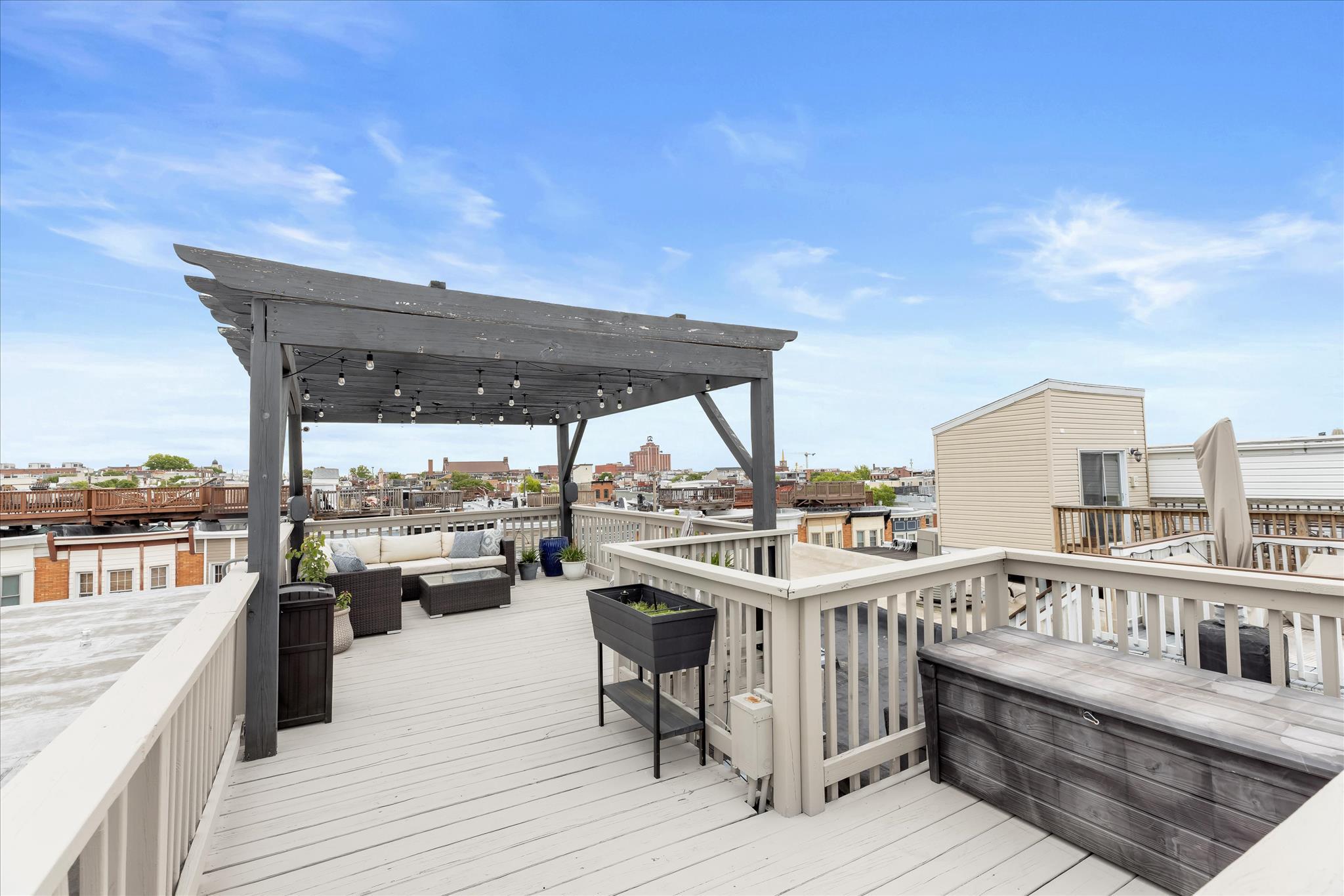 724 South Potomac Street Baltimore, MD 21224 - Photo 39 of 48 Rooftop Deck with Pergola