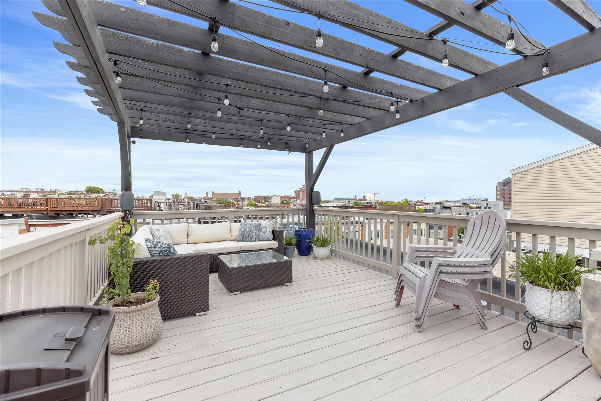 724 South Potomac Street Baltimore, MD 21224 - Photo 40 of 48 Rooftop Deck with Lights