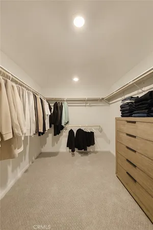 a view of a closet area