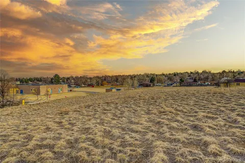 a view of a terrace with a garden