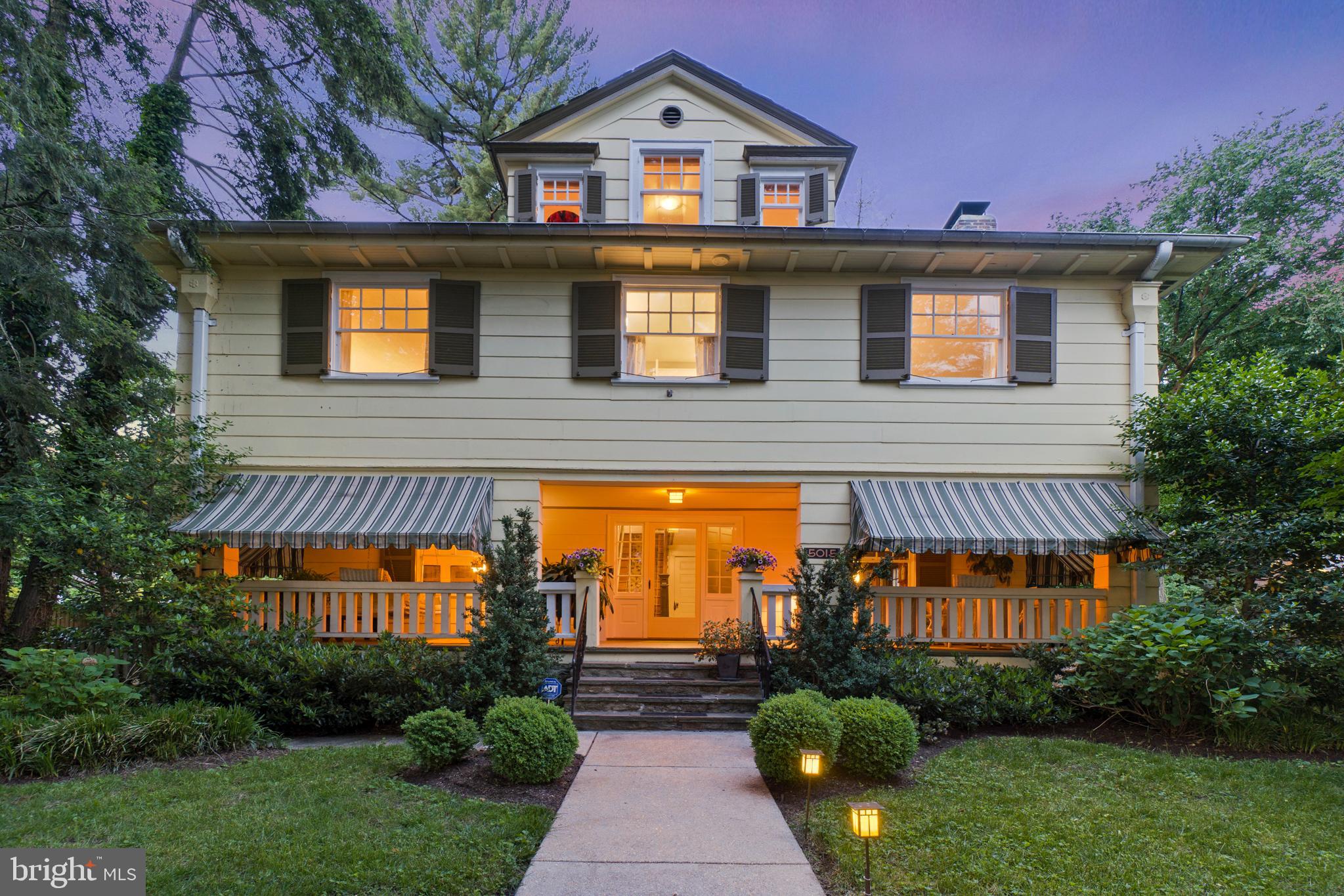 5015 Falls Rd Terrace Baltimore, MD 21210 - Photo 12 of 71 Front view of home at twilight