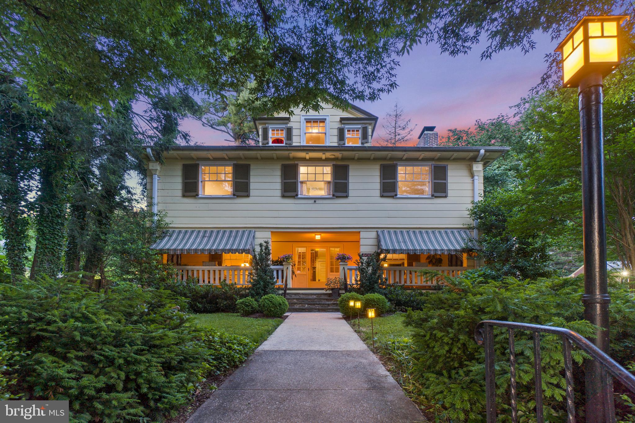 5015 Falls Rd Terrace Baltimore, MD 21210 - Photo 5 of 71 View of home from Falls Road Terrace at twilight