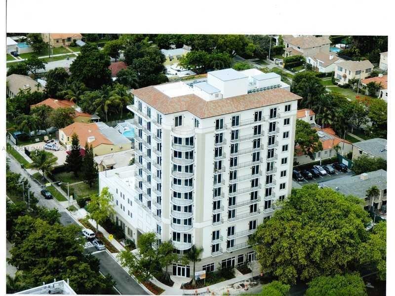 a aerial view of a multi story building