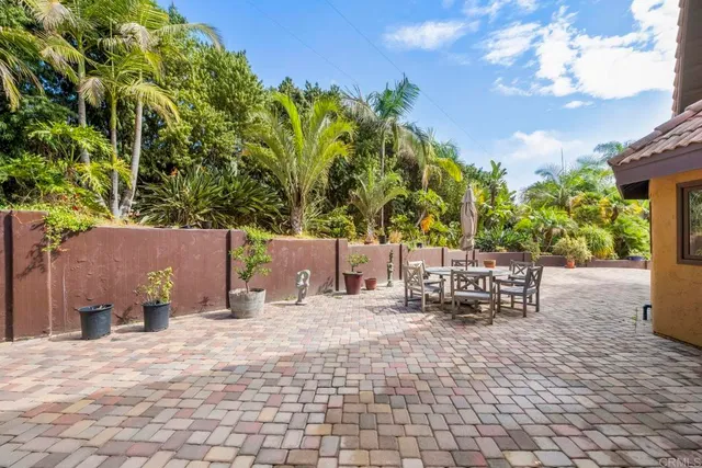 a view of a water fountain in the balcony