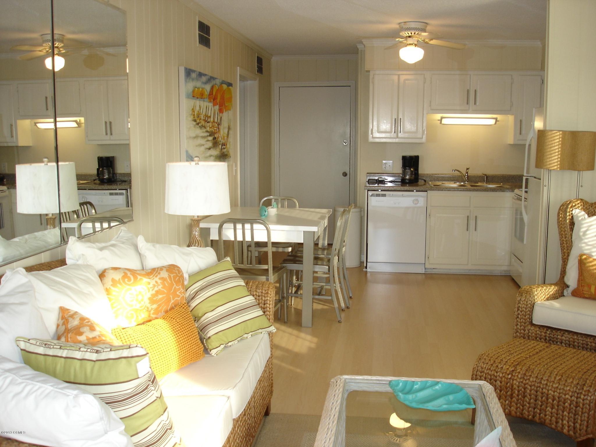 2008 East Fort Macon Road, Unit F18 SOUTHWINDS Atlantic Beach, NC 28512 - Photo 9 of 13 kitchen from living area